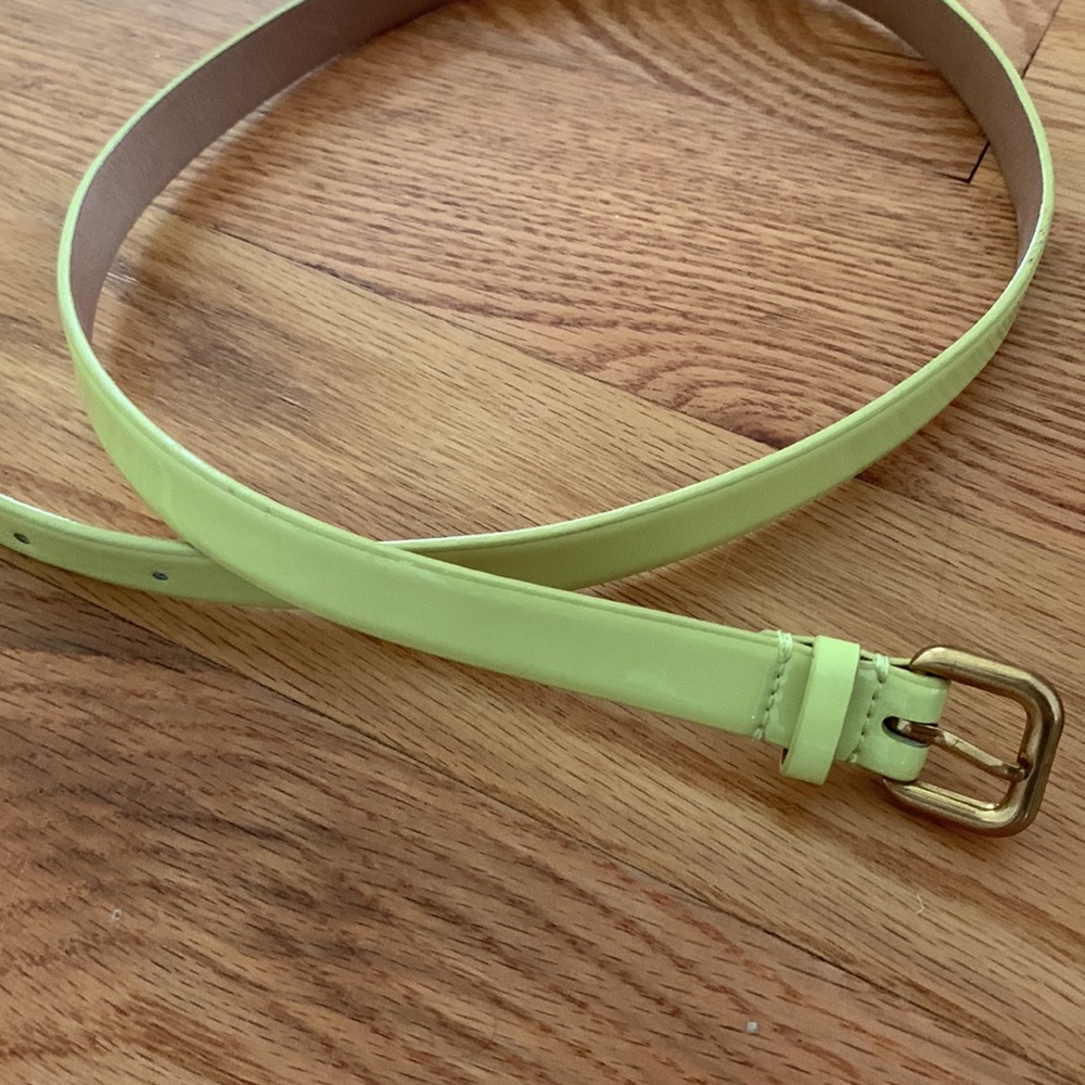Chartreuse J.Crew Skinny Belt